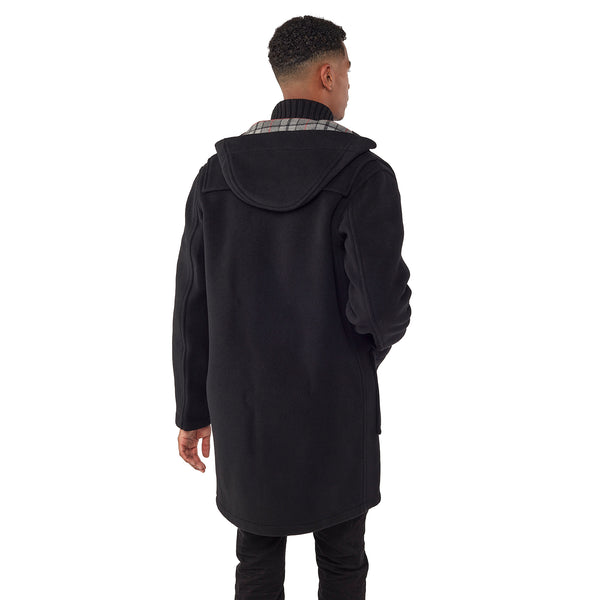 Men's Classic Fit Duffle Coat with Wooden Toggles Black | Original 