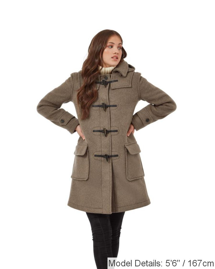 Women's London Classic Fit Duffle Coat - Mushroom