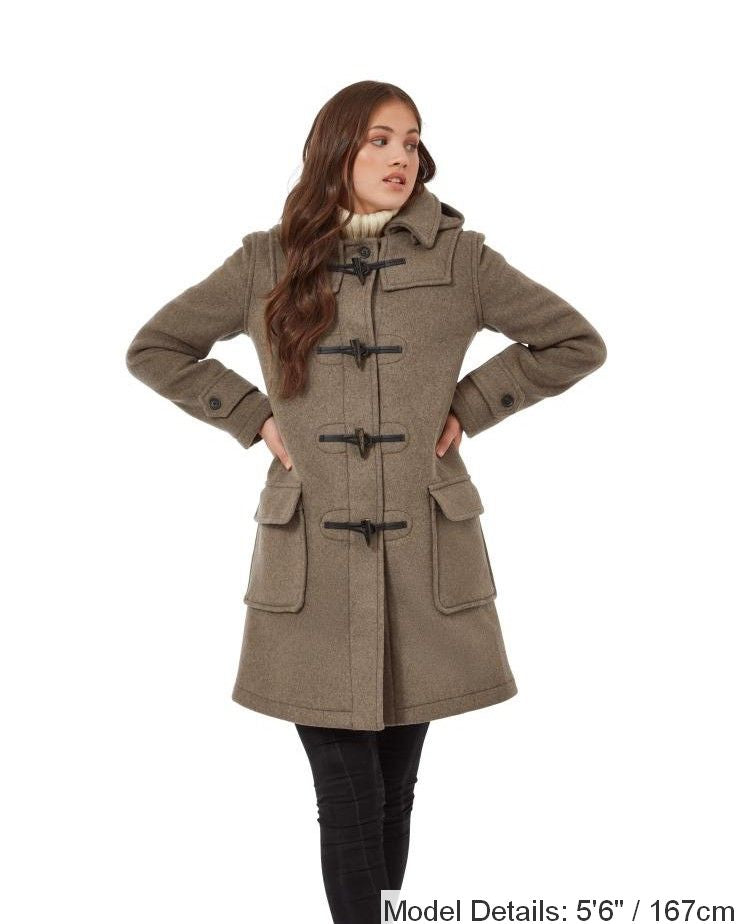 Women's London Classic Fit Duffle Coat - Mushroom