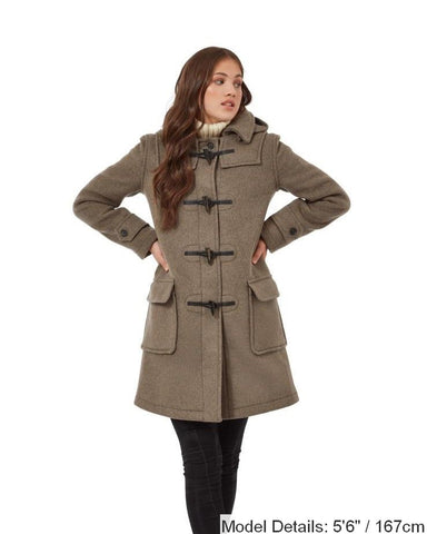 Women's London Classic Fit Duffle Coat - Mushroom