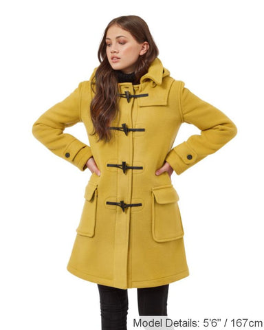 Women's London Classic Fit Duffle Coat - Mustard