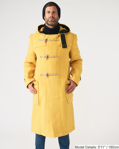 Men's Yellow Teddy Extra Long Original Duffle With Wooden Toggles