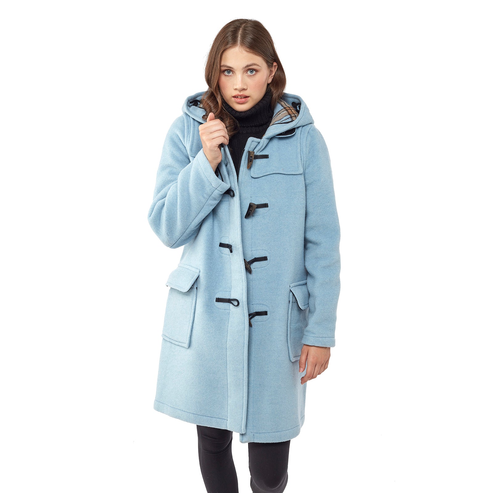 Women's Classic Fit Duffle Coat Baby Blue | Original Montgomery ...